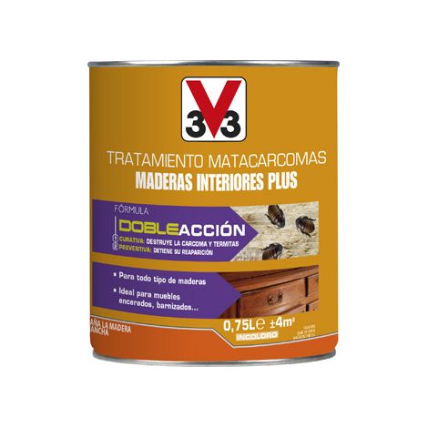 Tratamiento matacarcomas maderas interiores plus, 750 ml