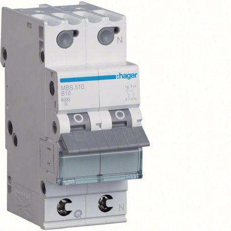 Interruptor Hager mbs510 quick connect 10A conexión rápida