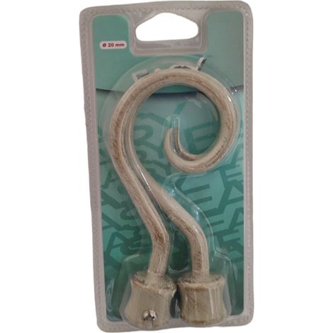 2PZ TERMINALE DECORATIVO VIOLA D.20MM COL.AVORIO-ORO (1/4)