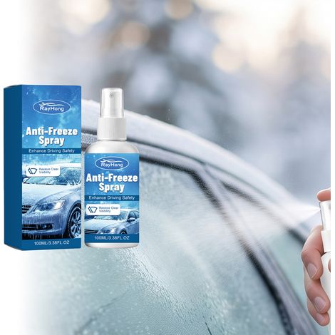 Spray antigel portable pour voiture, ramollit le givre et rétablit la visibilité sur toutes les vitres sans abîmer la peinture – 100 ml -- BIEMMEDUE (1/5)