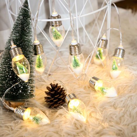 BUNTHAUS Guirlande lumineuse de décoration d'arbre de Noël de bouteille de souhait de LED, lanternes d'arrangement de décoration d'intérieur, lanternes d'arrangement d'arbre de Noël,2m,10 lumières (1/5)