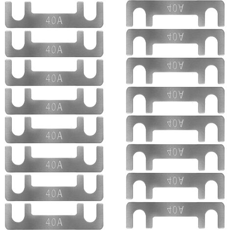 Flachsicherungsleiste Kfz-Sicherungen Flachsicherungen für Autos 16 Stück Flachsicherungen 30A 40A 50A 60A 70A 80A 100A 110A 125A 150A für Auto/LKW/Wohnmobil/Transporter/Motorrad (40A)