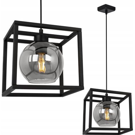 LAMPE SUSPENDU CAGE ÉLÉGANTE BOULE DE VERRE