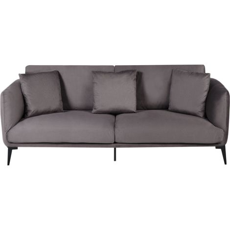 Sofa 3-Sitzer BODUM Samtstoff Taupe