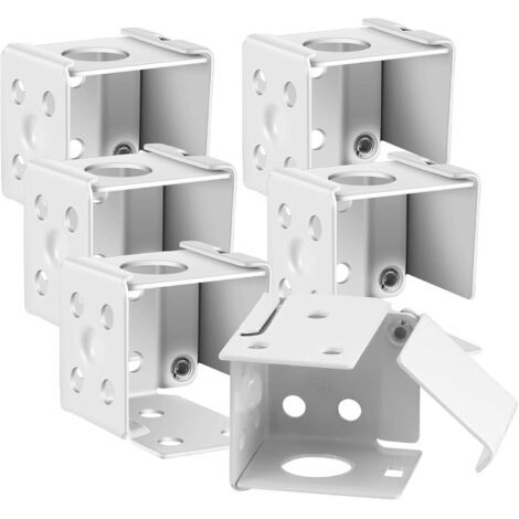 BUNTHAUS Supports de stores 2,5 cm (1 pouce) Boîtier de montage blanc Support de rail supérieur en fer Boîtier de montage discret en métal pour stores vénitiens (1/5)