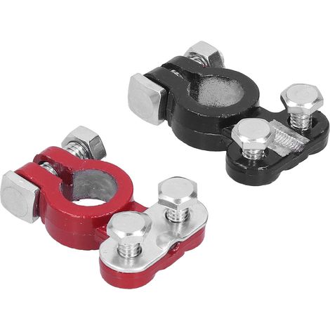 2 x Bornes de Batterie Rouge et Noir pour Caravane Voiture Utilitaire Camping-car Camion Moto (1/5)