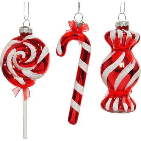 Ciondolo decorativo a forma di caramella per albero di Natale, 13 cm, 1 pezzo