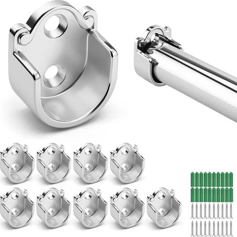 10 Pièces Supports Tringle U 22 mm en Alliage de Zinc (1/5)