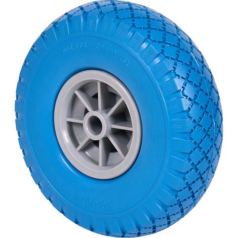 Roue Anticrevaison Bleue Increvable, Charge 80kg, Essieu Lisse - Ruedas Alex