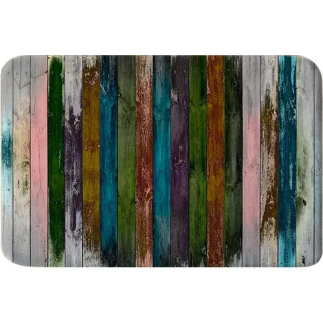 Paillasson antidérapant en polyester pour salle de bain, salon, chambre, table de chevet (Taille M)