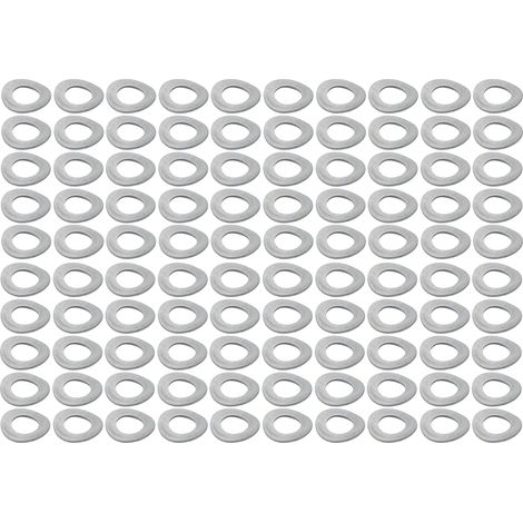 100x Rondelle élastique ondulée rondelle frein en acier à ressorts zingué DIN 137B Blocage Fixation Vis Boulon Quincaillerie Vibration, M6x12x0,5mm (1/2)