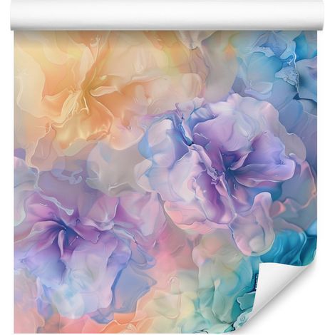 Tapete „Tinte“ in Blau, Lila und Creme für Wohn- und Schlafzimmer, 50 x 1000 cm (1/5)