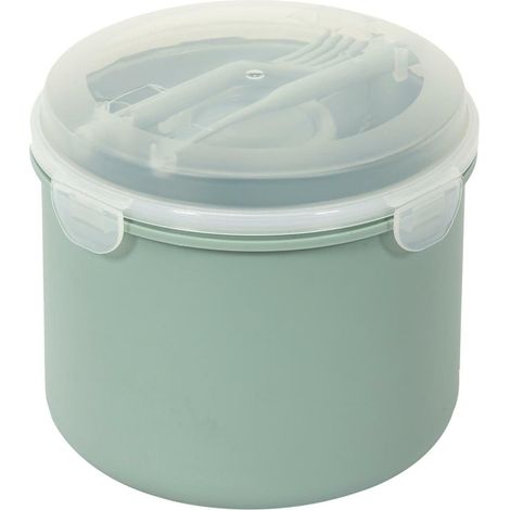 Runde grüne Lunchbox, 1,4 l, leichte Frühstücksbox (1/4)