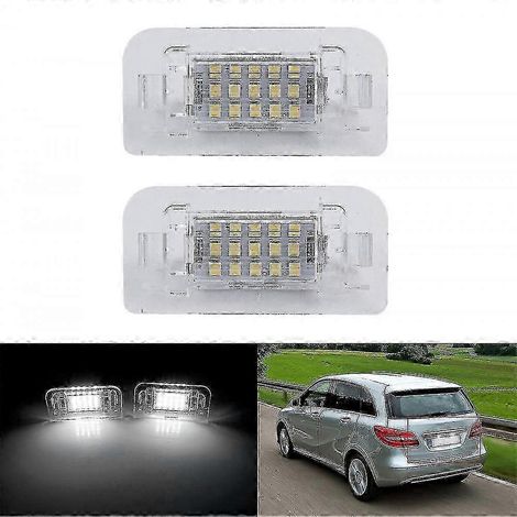 Lot de 2 éclairages LED pour plaque d'immatriculation compatibles avec Mercedes-Benz Classe B W246 W242 (CANBUS). (1/5)