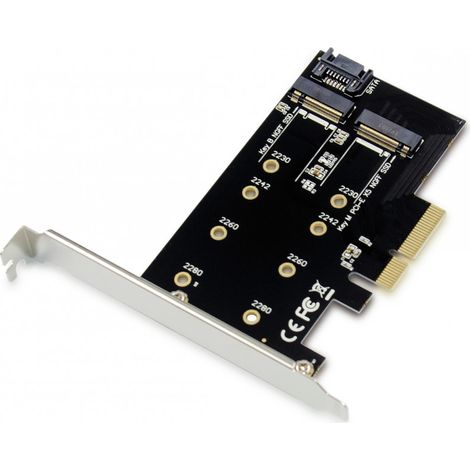 Conceptronic EMRICK04B 2-in-1-M.2-SSD-PCIe-Adapter