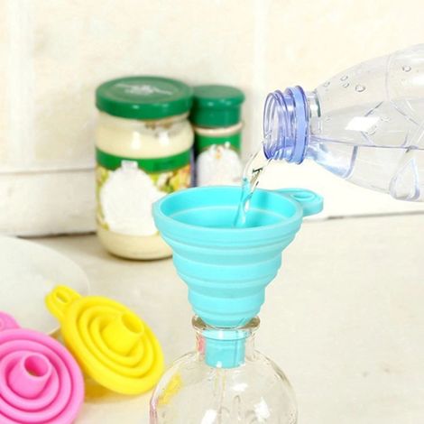 Set di 2 imbuti pieghevoli in silicone, 7 cm