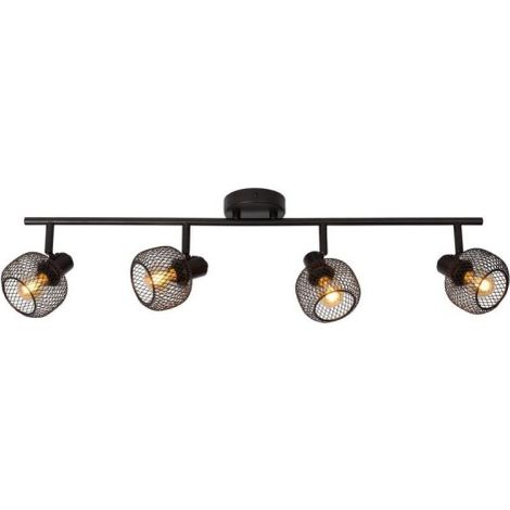 Plafoniera loft Maren 4 faretti nera 76cm E14 Lucide