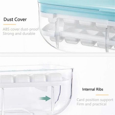 Glacière double en silicone grande capacité 48 cm, bleue (1/5)