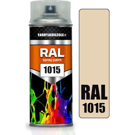 Barniz acrílico en aerosol RAL 1015 marfil claro 400 ml Beige crema Semimate (1/2)