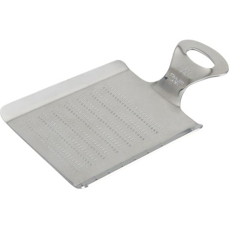 Mini Râpe en Acier Inoxydable - 10,8 x 7,8 x 1,7 cm - en acier inoxydable - petites dents pointues - pour gingembre, ail, wasabi, zeste d'agrumes - passe au lave-vaisselle (1/3)
