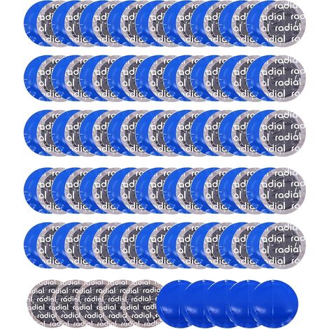 Parches redondos para reparación de neumáticos, kit universal de 150 piezas de parches de caucho natural, parches redondos de caucho para reparación (42 mm)