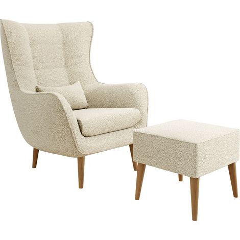 Sillón Comfivo Ulmus VII, Lambi 08, 106x80x95cm, Tapiz, Patas: Madera, 0
