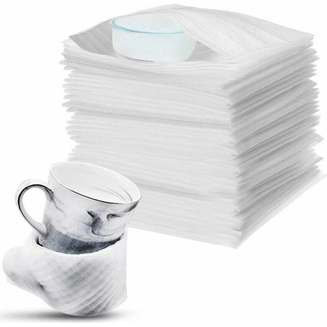 royaluxe -50PCS Demenagement Feuilles Papier bulle pour Cartons Déménagement Vaisselle, Plats, Assiettes, Verres Emballage(1515cm) (1/5)