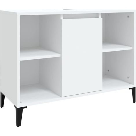 Maison Exclusive - Waschbeckenunterschrank Weiß 80x33x60 cm Holzw