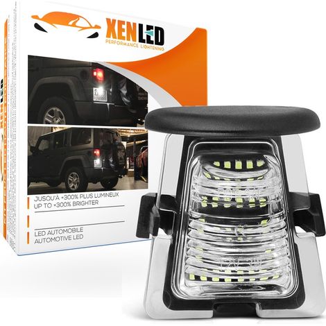 Eclairage plaque LED - Jeep Wrangler JK 2007 à 2018 - Plaque d'immatriculation LED CANBUS Sans erreur (1/5)
