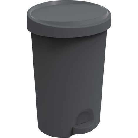 Bidone della spazzatura con pedale Stepy 45l antracite 40,9x35,1x60,4cm - Eda