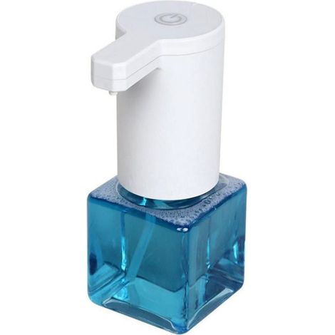 Distributeur de savon automatique sans contact, distributeur de savon mousse rechargeable par USB pour salle de bain et cuisine, blanc (1/5)
