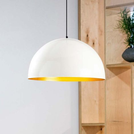 [GEBRAUCHT] B-Ware Hängeleuchte Berceste 234-S Hängelampe Deckenlampe Leuchte Lampe Ø50cm weiß/gold (1/2)