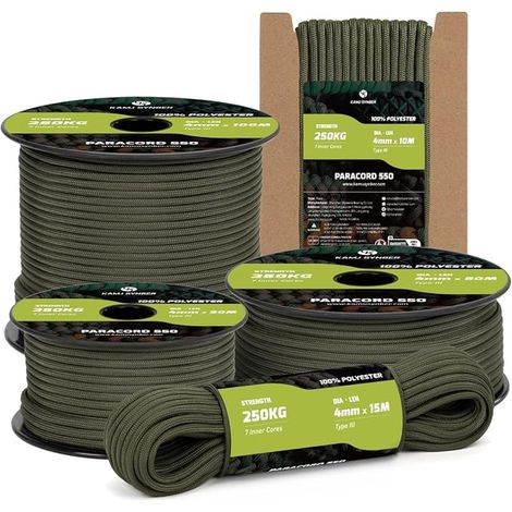 Paracorde Type III 4mm Polyester Corde Ficelle (1/5)