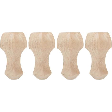 Quatre pieds de meubles en bois massif sculptés à la main, convenant aux tables basses, aux meubles TV et aux canapés. (1/5)