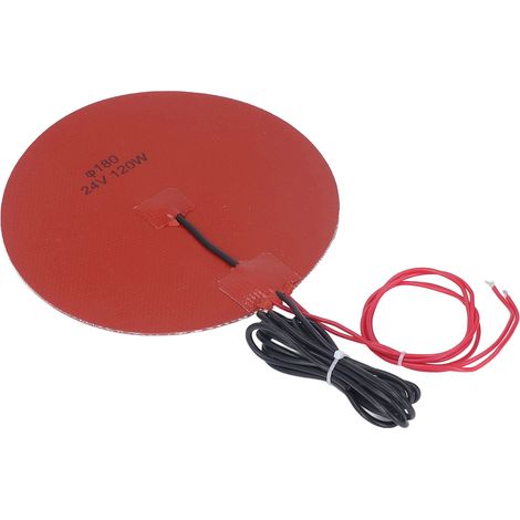 Plateau chauffant 3D 180mm 120W, tapis silicone chauffant DC24V pour lit d'impression, accessoire de rechange (1/5)