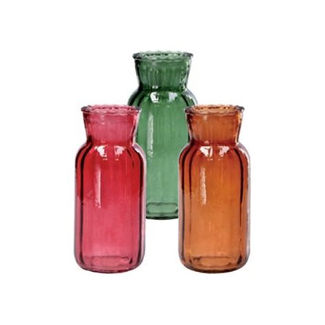 Regalo Italiano Vaso in Vetro Josh D 6 Cm H 14 Cm – 3 Colori Assortiti Bomboniera Elegante 1 Pz