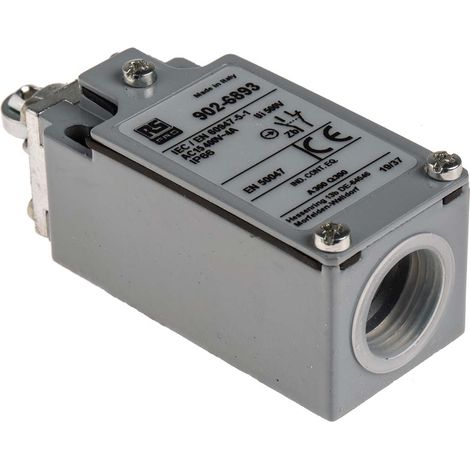Interrupteur de fin de course RS PRO, Poussoir à galet, NO/NF, 10A, 400V ( Prix pour 1 ) (1/3)