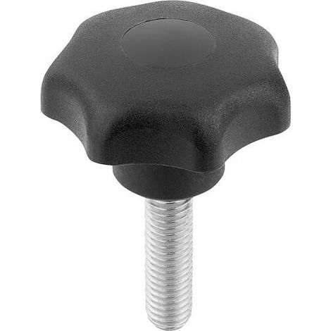 Poignee etoile Nirosta avec boulon fileté M8 x 20 forme L (1/4)