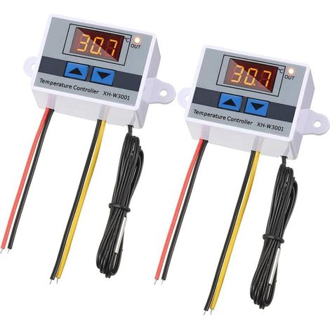 AC 110V-220V Thermostat Switch with Probe XH-W3001 Digital LED Temperature Controller Module Programmable Heating/Cooling Thermostat -50℃ to 110℃ MUMU (1/4)