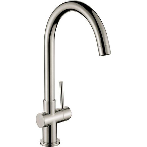 GO by Van Marcke Cocoon inox mitigeur de cuisine monocommande bec mobile disques céramiques y compris flexibles et set de fixation (1/2)