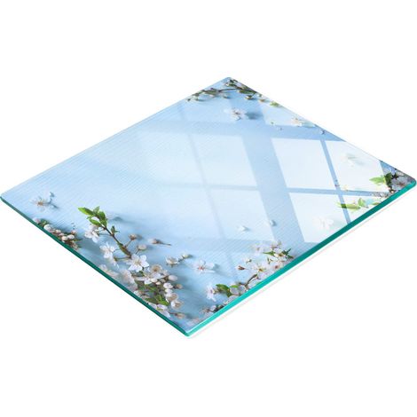 Tabla de cocina decorativa multifuncional con estampado de flores de cerezo, 60x52 cm. (1/5)