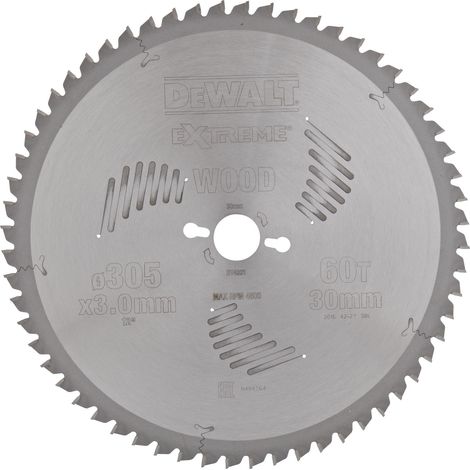DeWALT - Hoja de sierra para madera 305x30 mm, 60 dientes DT4331 (1/2)