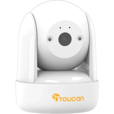Toucan TPTSC01WU-ML SEEK Telecamera Interna con Pan and Tilt Risoluzione 1080P Full HD Rilevamento del Movimento AI Audio Bidirezionale Supporto Scheda SD Wi-Fi colore Bianco