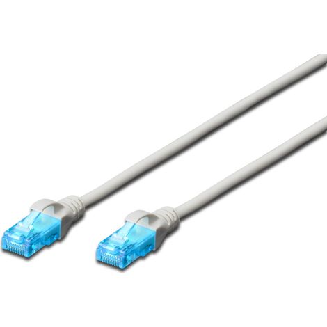 Cable de conexión DIGITUS UTP cat. 5e 0,25 m PVC gris (1/2)