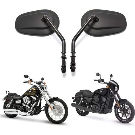 Paar 8-mm-Motorradspiegel mit sehr weitem Betrachtungswinkel, vollständige Spiegel, keine toten Winkel, mit einem sehr weiten Sichtfeld. (1/5)