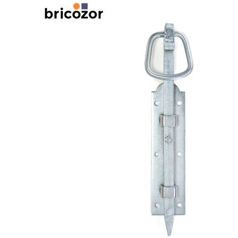Verrou de barrière pour portail à visser - Longueur 300 mm - zingué - Diamètre 14 mm - TORBEL INDUSTRIE