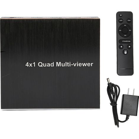 Commutateur multivue d'interface multimédia haute définition 4x1, 1080P@60Hz, quatre entrées et une sortie, avec contrôle RS232, 100-240V. (1/5)