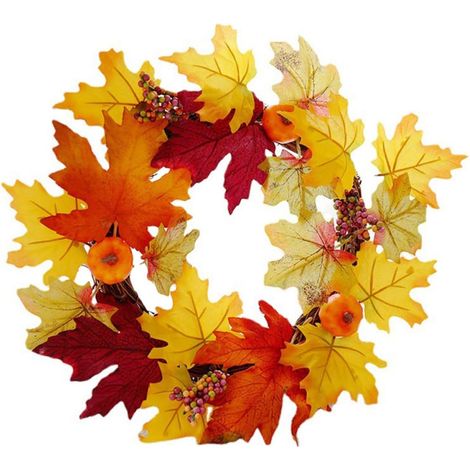 PVC  Halloween Tischkranz en et Kunstharz mit Realistischem Blumengesteck Herbstliche (1/5)