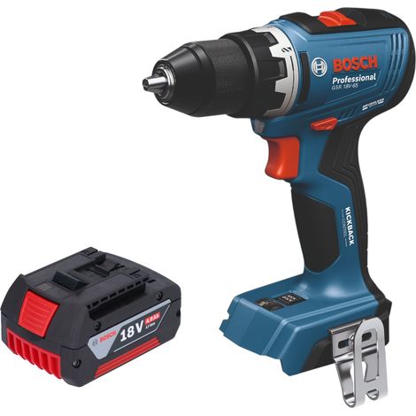 Bosch GSB 18V-65 Professional Perceuse-visseuse à percussion sans fil 18 V 65 Nm Brushless + 1x batterie 4,0 Ah - sans chargeur