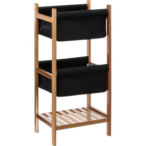 Étagère 3 Niveaux Acacia Noir Five (1/5)